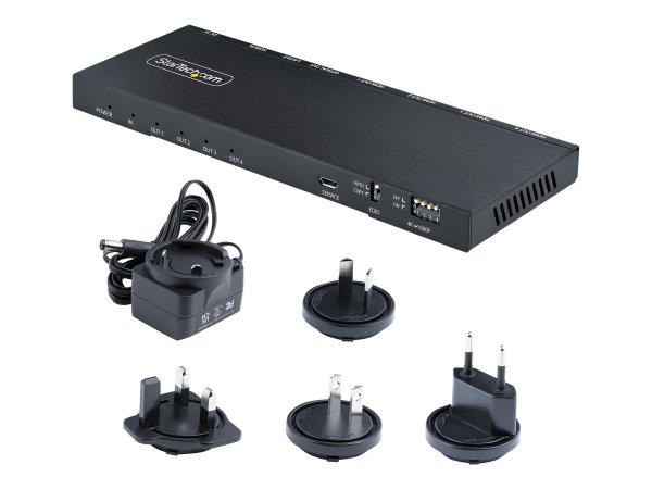 StarTech.com Splitter HDMI 4K con 4 Porte - Sdoppiatore HDMI 2.0 4K 60Hz 1 In e 4 Out - HUB HDMI 4K