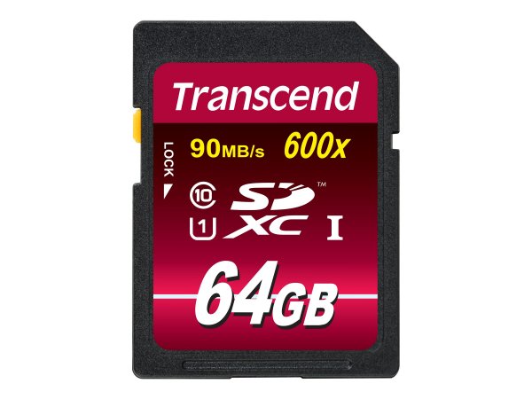 Transcend TS64GSDXC10U1 - 64 GB - SDXC - Classe 10 - MLC - 90 MB/s - Class 1 (U1)