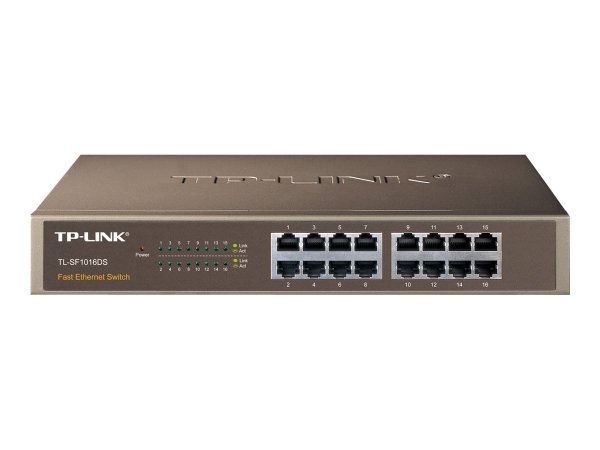 TP-LINK TL-SF1016DS - Non gestito - Fast Ethernet (10/100) - Full duplex - Montaggio rack