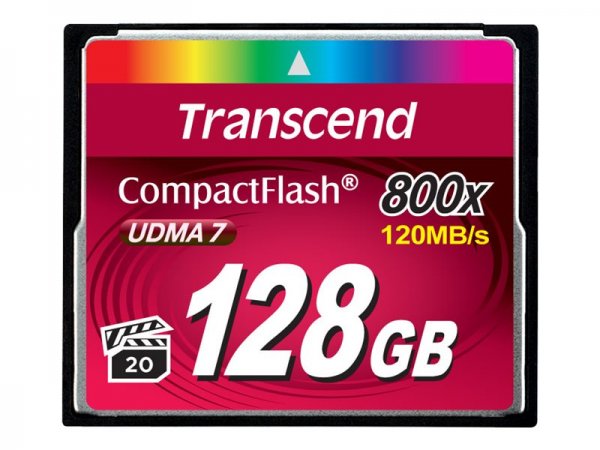 Transcend 128GB 800x CF - 128 GB - CompactFlash - MLC - 120 MB/s - 60 MB/s - Nero