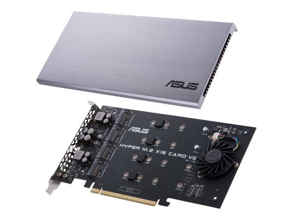 ASUS HYPER M.2 X16 CARD V2 - PCIe - M.2 - PCIe 3.0 - 128 Gbit/s - 202 mm - 13 mm