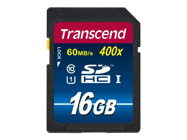 Transcend 16GB SDHC Class 10 UHS-I - 16 GB - SDHC - Classe 10 - NAND - 90 MB/s - Class 1 (U1)