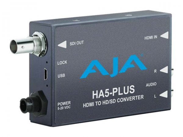 AJA HA5-Plus - Convertitore video attivo - Grigio - 1920 x 1080 - - - 480i,480p,576i,576p,720p,1080i