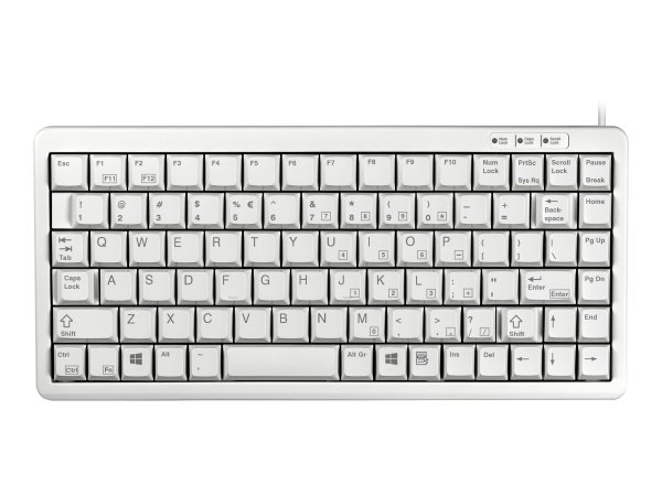 Cherry Slim Line Compact-Keyboard G84-4100 - Tastiera - Laser - 86 tasti QWERTY - Grigio