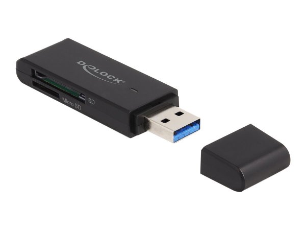 Delock 91002 - MicroSD (TransFlash) - SD - SDHC - SDXC - Nero - 5000 Mbit/s - USB - 21 mm - 70 mm