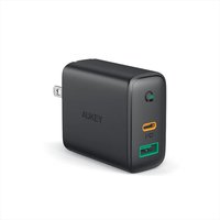 AUKEY PA-D5 GaN mobile device charger Black 2xUSB C Power Delivery 3.0 63W 6A Dynamic