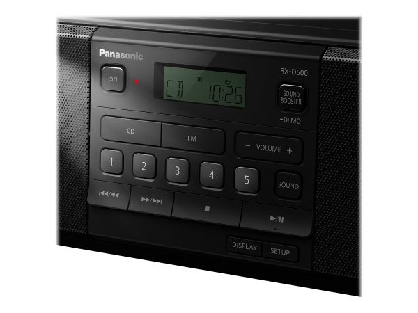Panasonic RX-D500EG-K CD Radio Netz & Batteriebetrieb - Registratore radio portatile