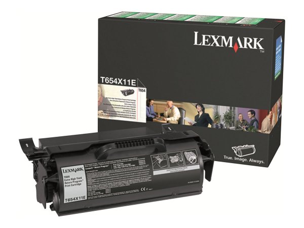 Lexmark T654 Extra High Yield Return Program Print Cartridge - Nero