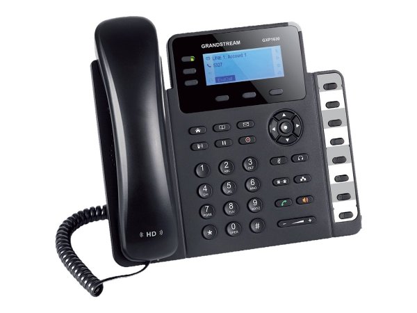 Grandstream GXP1630 - IP Phone - Nero - Cornetta cablata - 3 linee - LCD - Gigabit Ethernet
