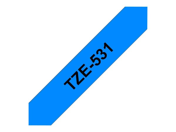 Brother TZe-531 - Black on blue