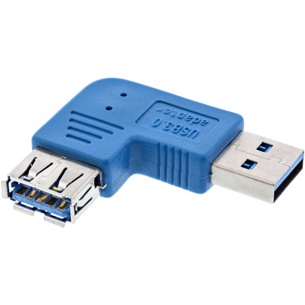 InLine Adattatore USB 3.0 A maschio / A femmina - angolo sinistra