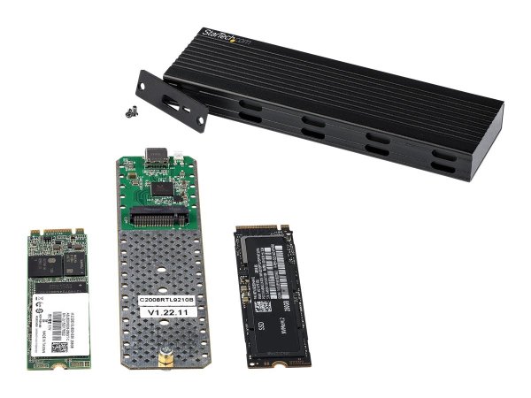 StarTech.com Enclosure USB-C a M.2 NVMe o M.2 SATA SSD 10Gbps - Case esterno portatile M.2 PCIe/SATA