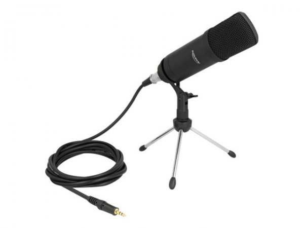 Delock Professionelles Podcasting Mikrofon mit XLR Anschluss und 3 Pin Klinke - Audio/multimedia