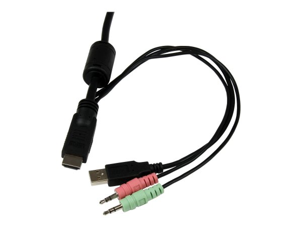 StarTech.com Switch KVM cavo HDMI USB 2 porte con audio e switch remoto – Alimentazione USB - 1920 x
