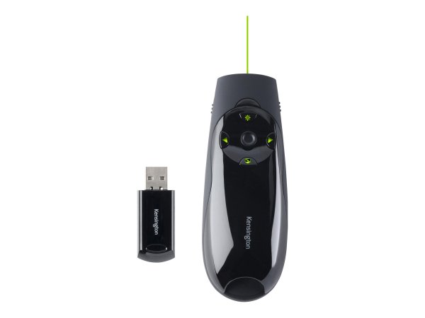 Kensington Controllo del cursore wireless con laser verde - RF - USB - 45 m - Nero