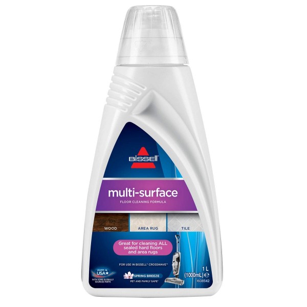 Bissell 1789L Multi-Surface Cleansing Formula for Crosswave or Spinwave, 1 Liter, White