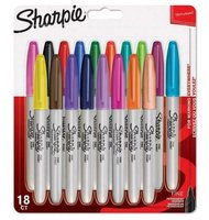 Sharpie Fine - 18 pezzo(i) - Multicolore - Punta sottile - Grigio - Multicolore - Rotondo - Fine