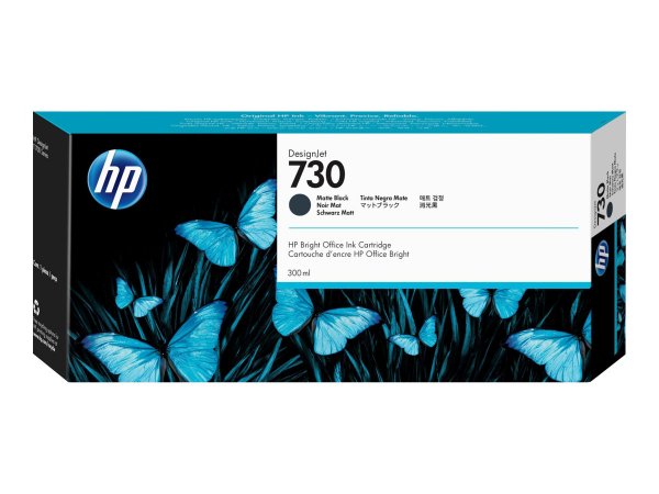 HP Cartuccia di inchiostro nero opaco DesignJet 730 da 300 ml - Inchiostro a base di pigmento - Inch