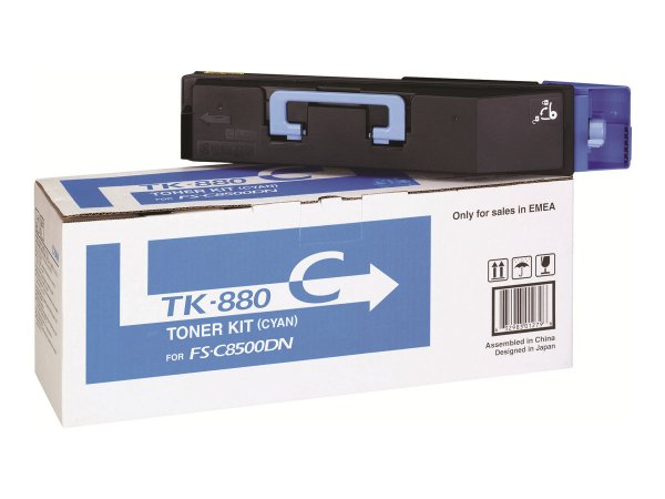 Kyocera TK-880C - 18000 pagine - Ciano - 1 pz