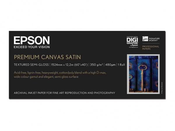 Epson Premium Canvas Satin - in rotoli da 152 - 40cm x 12 - 19m - 12,2 m - 152,4 cm - 152,4 cm (60")