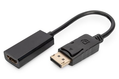 DIGITUS Cavo adattatore DisplayPort - 0,15 m - DisplayPort - HDMI - Nichel - 1920 x 1080 Pixel - Ram