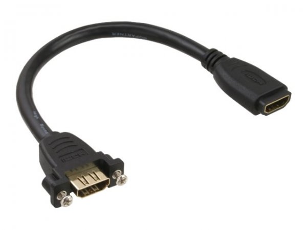 InLine Adattatore HDMI da pannello Typ A Femmina/Femmina - dorato - 4K2K