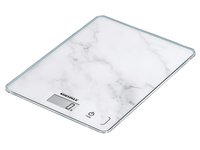Soehnle Page Compact 300 - Bilancia da cucina elettronica - 5 kg - 1 g - Color marmo - Vetro - Super