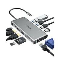 AUKEY CB-C78 - USB tipo-C - HDMI - Micro-USB - RJ-45 - USB 3.2 Gen 1 (3.1 Gen 1) Type-A - USB 3.2 Ge