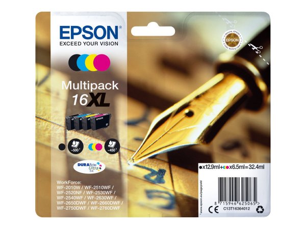 Epson Pen and crossword Multipack Penna e cruciverba 4 colori Inchiostri DURABrite Ultra 16XL - Resa