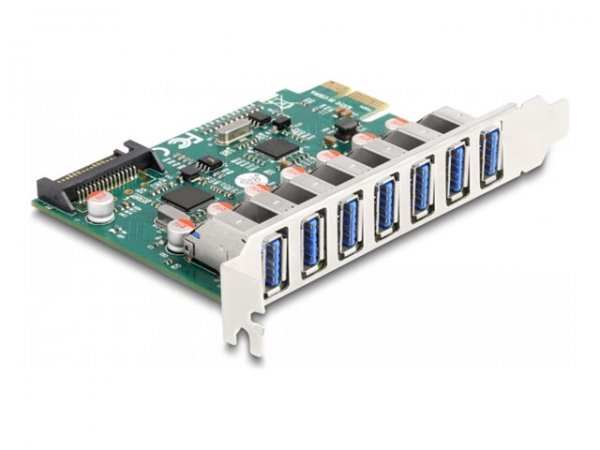Delock 90104 - PCIe - USB 3.2 Gen 1 (3.1 Gen 1) - PCI 3.0 - SATA a 15 pin - Verde - Grigio - PC