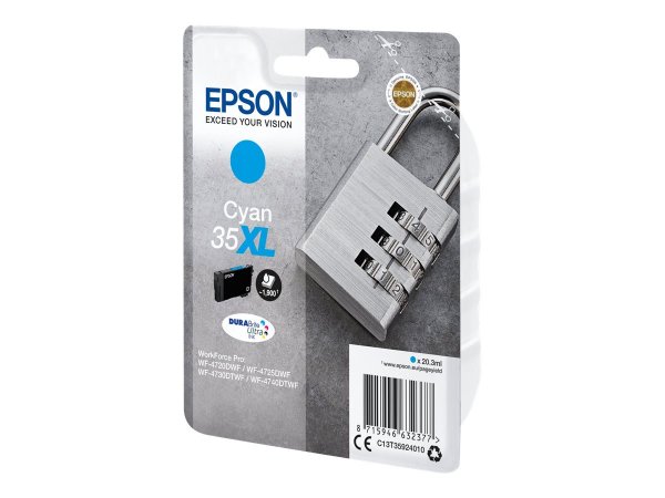 Epson Padlock Singlepack Cyan 35XL DURABrite Ultra Ink - Resa elevata (XL) - 20,3 ml - 1900 pagine -