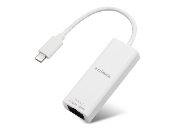 Edimax USB-C GIGABIT ADAPTER - Cablato - USB tipo-C - Ethernet - 1000 Mbit/s - Bianco