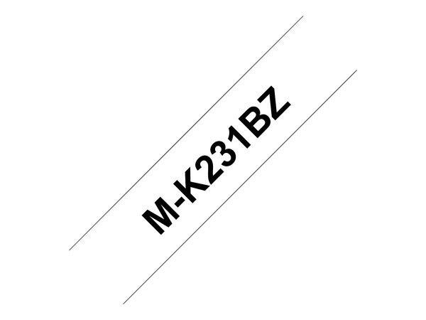 Brother Labelling Tape - 12mm - Black/White - Blister - M - 8 m - 1,2 cm