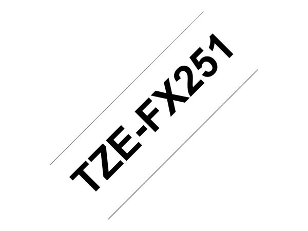 Brother TZe-FX251 - Klebstoff - Schwarz auf Weiß - Rolle (2,4 cm x 8 m)