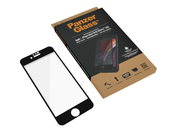 PanzerGlass Case Friendly - Bildschirmschutz für Handy - Rahmenfarbe schwarz - für Apple iPhone 6, 6