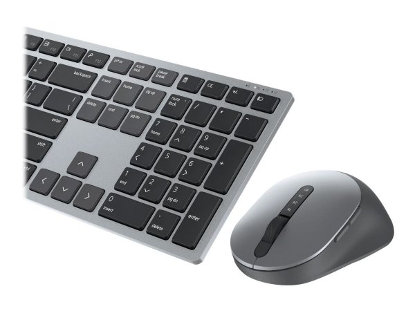 Dell KM7321W - Full-size (100%) - RF senza fili + Bluetooth - QWERTY - Grigio - Titanio - Mouse incl