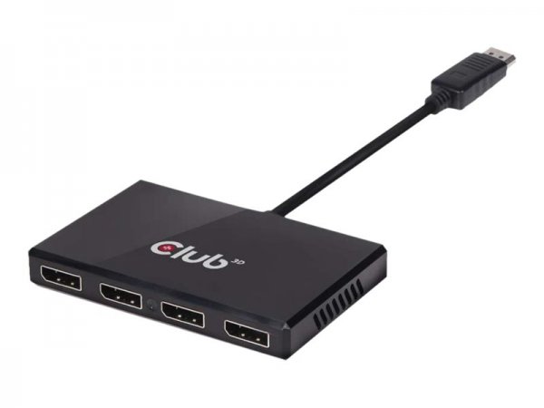 Club 3D Multi Stream Transport Hub DisplayPort 1.2 Quad Monitor USB Powered - DisplayPort - 4x Displ