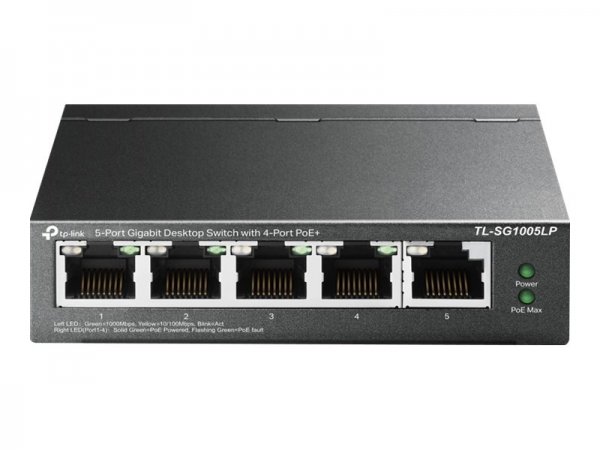 TP-LINK TL-SG1005LP - V1 - Switch - unmanaged - 5 x 10/100/1000 (4 PoE+)