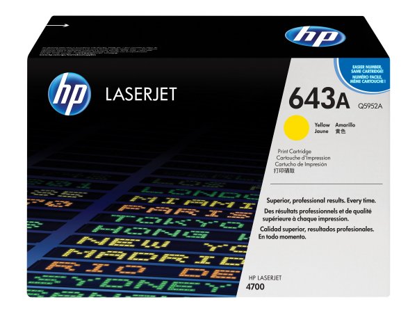 HP Color LaserJet 643A - Unità toner Originale - Giallo - 10000 pagine