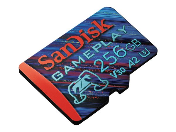 SanDisk GamePlay microSDXC UHS-I Card 256GB GamingmicroSDXC190MB/s130MB/sWUHS-IV30U3C10noJCRPD14x6Bl