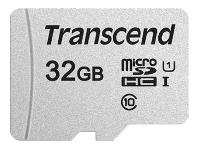 Transcend microSDHC 300S 32GB - 32 GB - MicroSDHC - Classe 10 - NAND - 95 MB/s - 25 MB/s