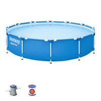 Lay-Z-Spa Steel Pro Aufstellpool-Set mit Filterpumpe O 366 x 76 cm blau