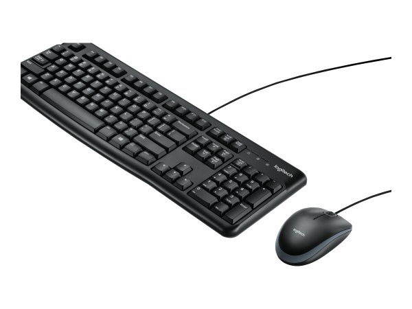 Logitech Desktop MK120 - Cablato - USB - QWERTZ - Nero - Mouse incluso