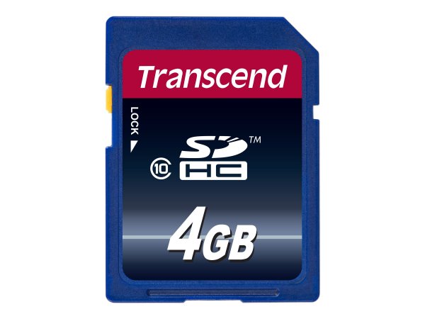 Transcend TS4GSDHC10 - 4 GB - SDHC - Classe 10 - NAND - 30 MB/s - Nero