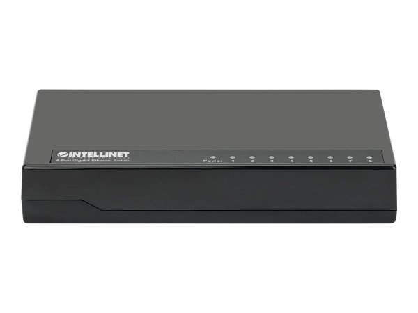 Intellinet Desktop 8-Port Gigabit Ethernet Switch schwarz - Interruttore - 1 Gbps