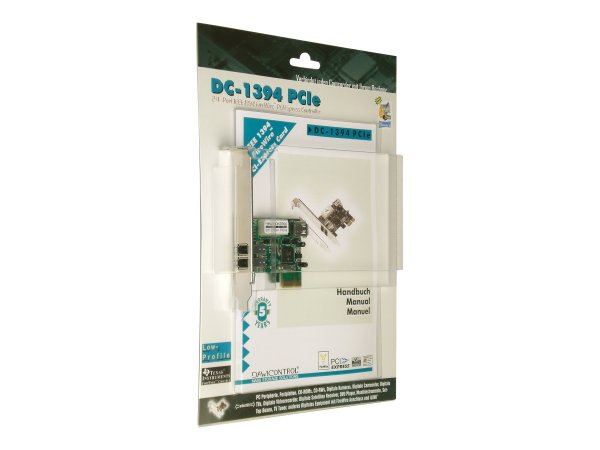 Dawicontrol DC-1394 PCIe - PCIe - 400 Mbit/s - Cablato - Microsoft Windows 2000 - XP - Vista - 2003
