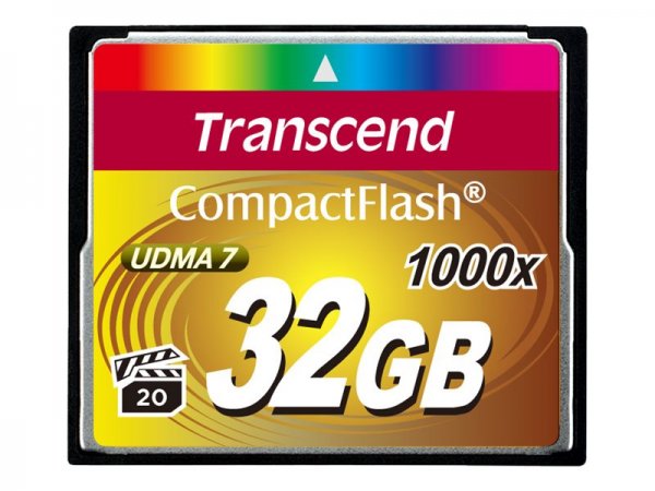 Transcend 1000x CompactFlash 32GB - 32 GB - CompactFlash - MLC - 160 MB/s - 120 MB/s - Nero