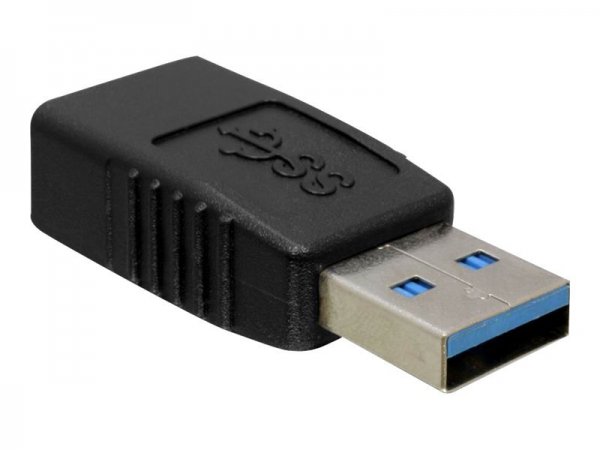 Delock USB 3.0-A Adapter - USB-A - USB-A - Nero