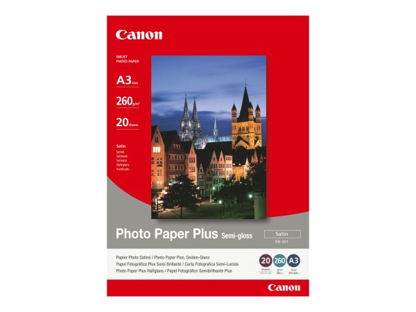 Canon Photo Paper Plus SG-201 A3 Photo paper - 260 g/m² - 297x420 mm - 20 foglio