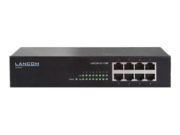 Lancom GS-1108P - Non gestito - Gigabit Ethernet (10/100/1000) - Full duplex - Supporto Power over E